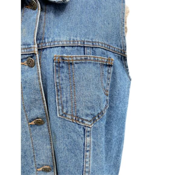 Planet X Vintage Denim Vest Sz. 1X - Picture 5 of 10